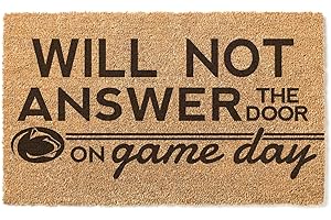 KH Sports Fan Penn State Nittany Lions Will Not Answer on Gameday Coir Doormat, 18x30 Inches, Nittany Lions Outdoor Rug; Display Your Team Spirit with This Unique Penn State Nittany Lions Doormat