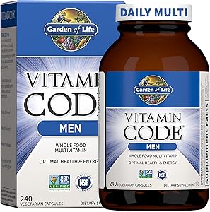 Garden of Life Vitamin Code Men's Multivitamin with Probiotics - Heart Health, Prostate Health and Digestive Support, Non-GMO