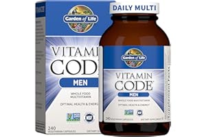 Garden Of Life Multivitamin for Men - Vitamin Code Men's Raw Whole Food Vitamin Supplement with Probiotics, Vegetarian, 240 Capsules