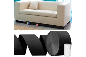 MOONOOM 32.8 Feet Under Sofa Toy Blocker,Adjustable Gap Bumper,Sectional Connectors for Sliding Sofas,Bumper Guard for Avoid Things Sliding Under Couch & Furniture(Include 19.6" Adhesive Mounting Strap)