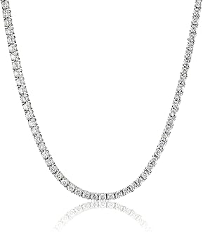 Yellow Gold Diamond Tennis Necklace 
