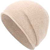 EASTER BARTHE Women Men Cashmere Blend Beanie Hat Soft Lightweight Warm Winter Cable Knit Slouchy Beanie Hat for Women Men