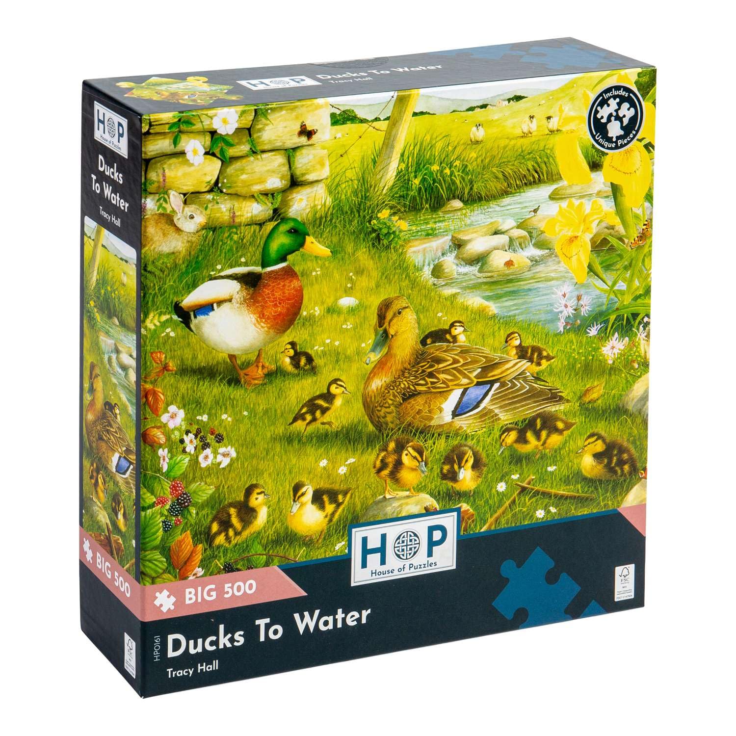 The House of Puzzles - Ducks To Water Jigsaw - Big 500 Piece Jigsaws For Adults, Extra Large Pieces, Artist Illustrated, Scenic Landscape, Deluxe Puzzle Gifts โ image 1