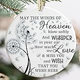 Memorial Christmas Ornament - Sympathy Gift - Remembrance & Bereavement Gift - 'Wish You Were Here'