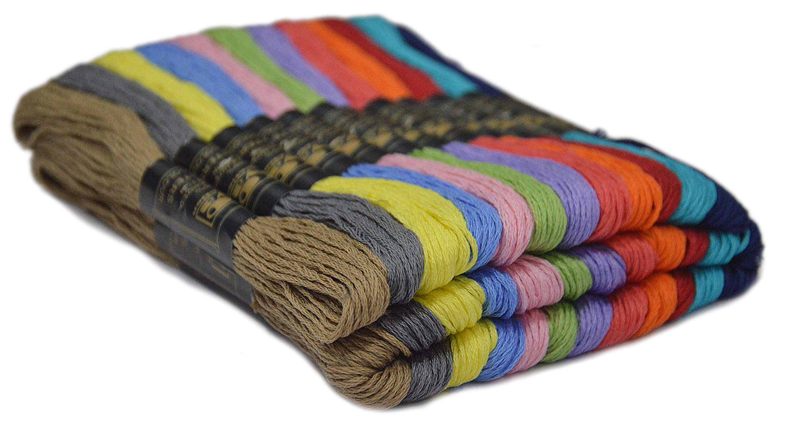 KACHVI Embroidery Floss 36 Skeins Friendship Bracelets String of 12 Unique Bright Colors Gas Mercerised of 8.7 Yard Each Used for Handicrafts, Handmade Items Caps, Embroidery, Tussle, Decoration