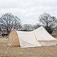 S'more Canvas Bell & Teepee Camping Tent, Water Resistant, Hot Tent with Stove Jack, 4 Season Outdoor Glamping Tent, Roomy Yurt & Tipi Tent for 3-6 Person Family, 10/13ft