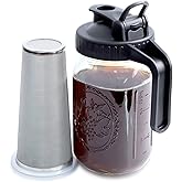 Cold Brew Mason Jar Coffee Maker 32 OZ Wide Mouth Cold Brew Pitcher With Coffee Filter For Coffee, Iced Tea, Sun Tea, Lemonade