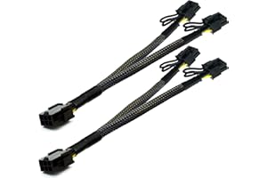 6 Pin to dual PCIe 8 Pin (6+2) Graphics Card PCI Express Power Adapter GPU VGA Y-splitter Extension Cable Mining Video Card P
