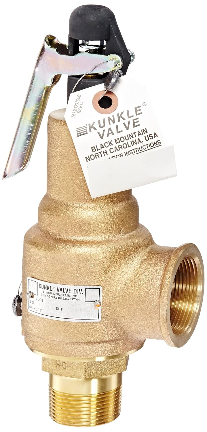 Kunkle 6010GFV01KM0100 Bronze ASME Safety Relief Valve for Air/Gas