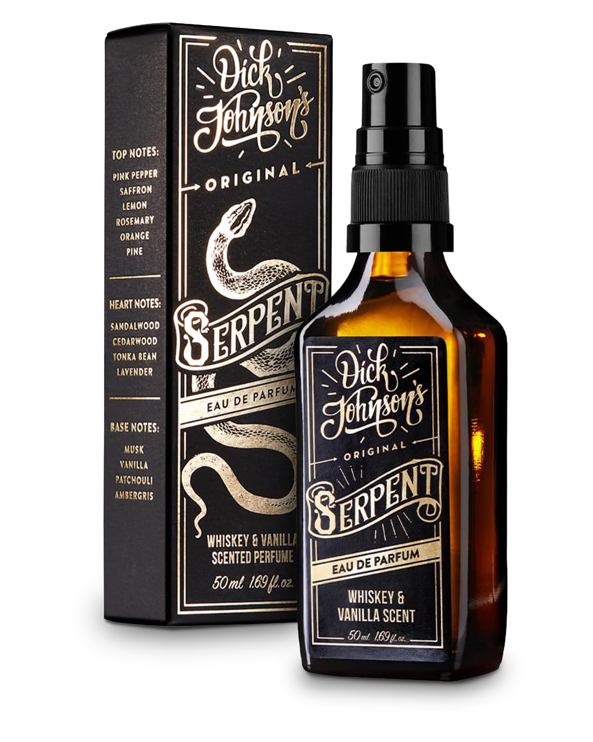 DICK JOHNSON Serpent Eau de Parfum 50 ml, Whiskey-Vanille Herrenduft