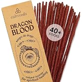 Potent Dragons Blood Incense Sticks - 40+ Pck, Sweet Spicy &amp; Amber Smelling | 2x Thick Natural Resin incense, 45 min+ burn Clean Charcoal-free, Protection Incents (Sangre de Grado)