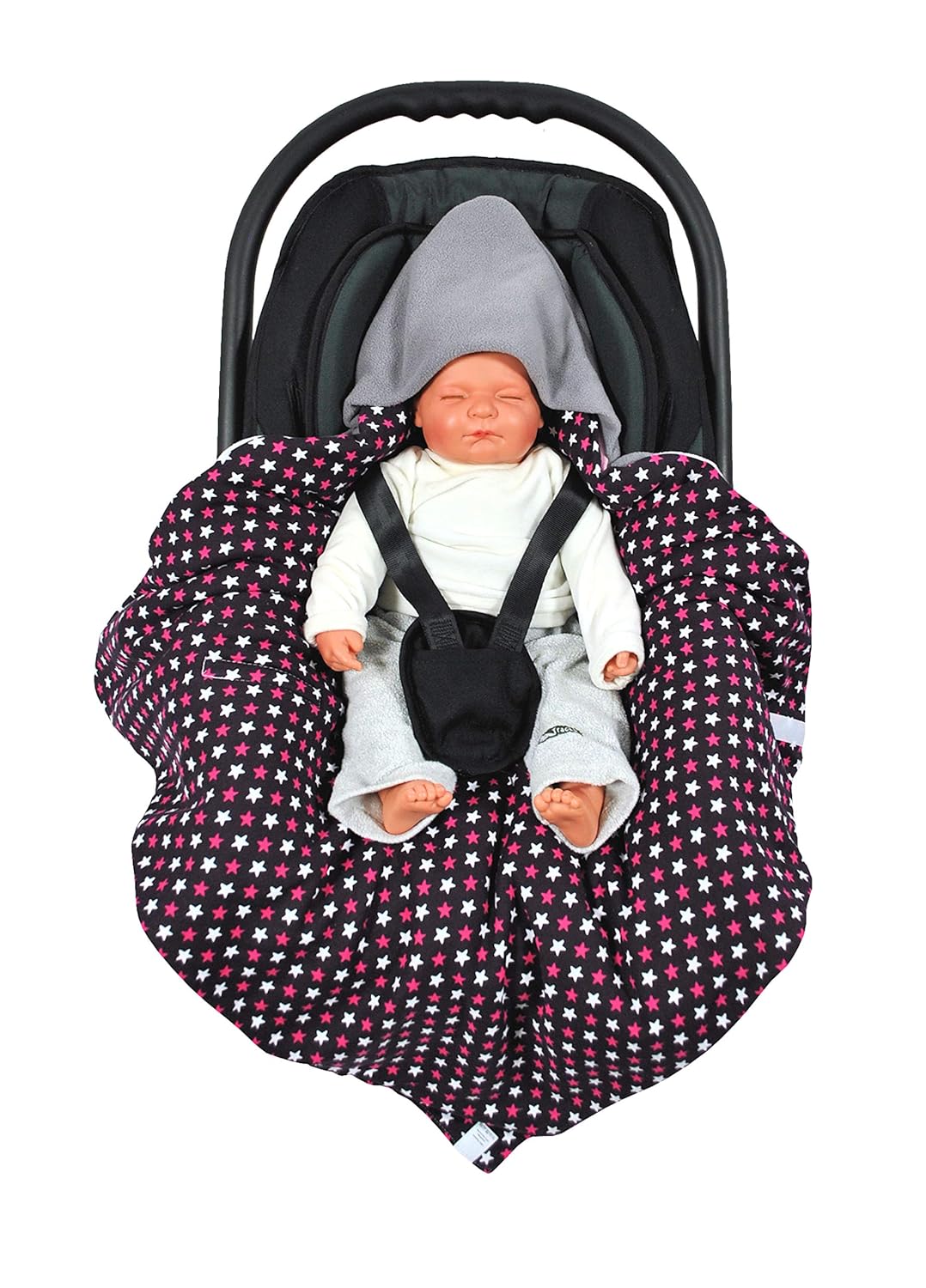 Nacelles Bebe Puericulture Hobea Couverture De Siege Auto Pour Bebe Baie Rose Accessoires De Poussettes