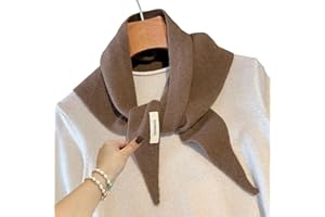 Wool Triangle Scarf for Women - Soft Warm Knitted Shawl, Winter Scarves Korean Style, Multi-Way Wrap, Pill-Resistant