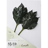 S【 造花 不使用 】プリザーブド榊 (椿葉使用） 枯れない 椿 榊 サカキ 2本組 ミニサイズ 水やり不要