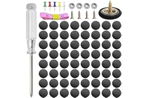 GOOSLA 65 Set Car Roof Headliner Repair Kits, 262 Pcs Auto Roof Snap Rivets Retainer for Interior Ceiling Cloth Fixing Repair Buckle with Installation Tool (Black Grid)