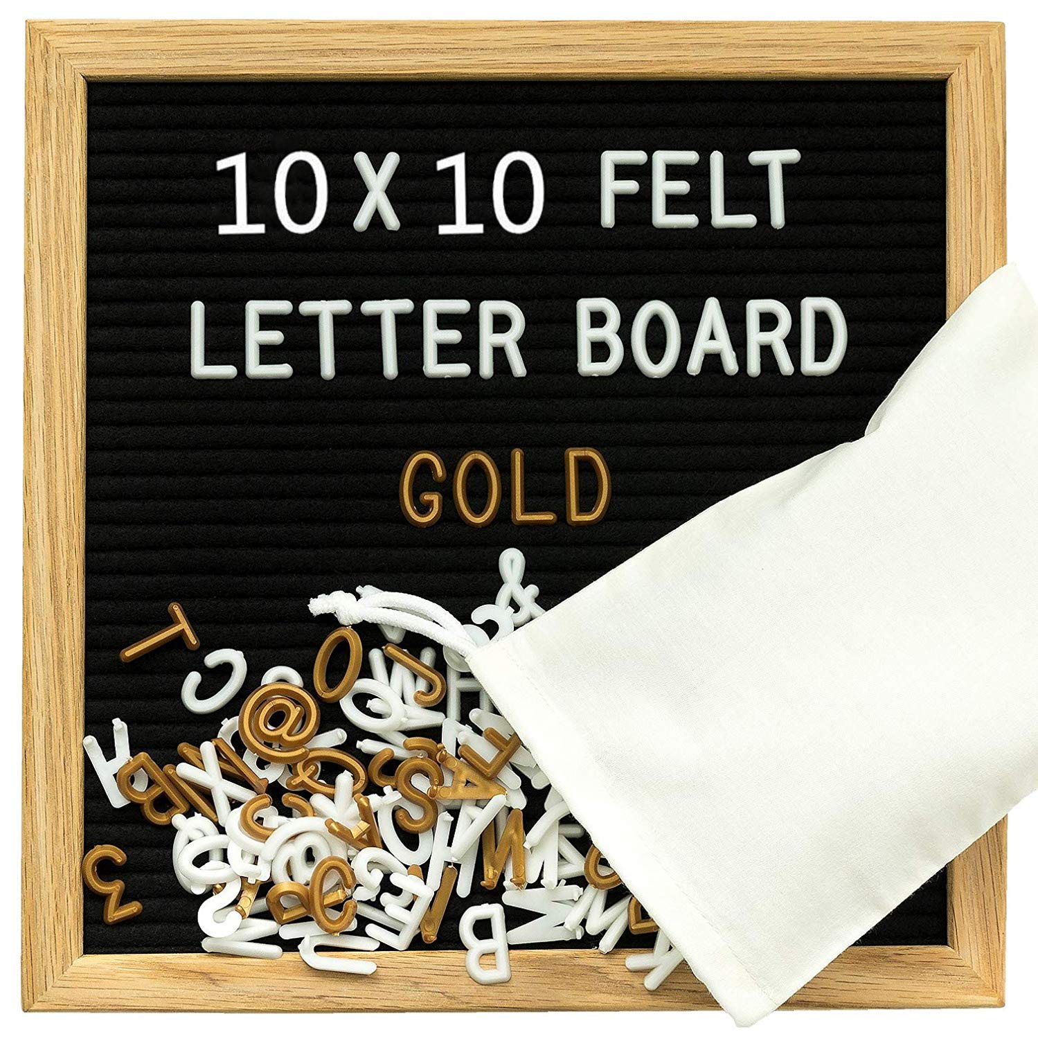 Buy Letter Board10'' x 10'' Black Changeable Message Letter Board with
