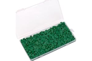Auvoau 2000Pcs White Clay Beads Polymer Clay Spacer Beads Flat Beads 6mm Round Heishi Vinyl Beads for DIY Craft Gift Adults Bracelets Necklace Jewelry Making Earring Accessories (Green)