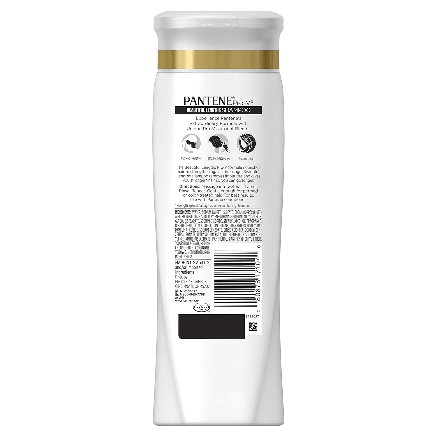 Amazon Com Pantene Pro V Shampoo 12 6 Oz Hair Shampoos Beauty