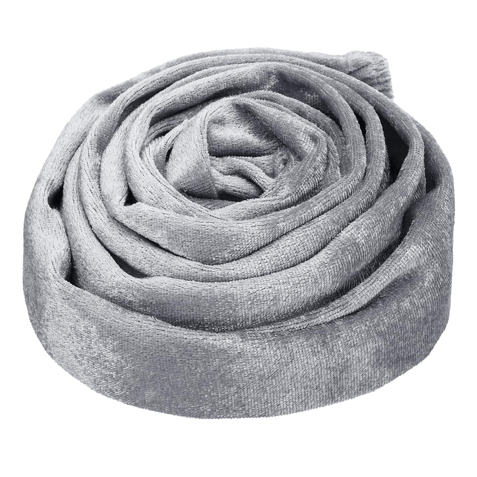 PATIKIL 1.97" x 6Ft Chandelier Chain Cord Cover, 1 Pcs Velvet Cloth Fabric Chain Sleeve for Chandelier, Wires Swing, Cable, Gray