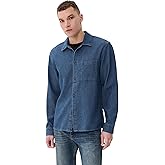 RHYTHM Men's Textured Wale Long Sleeve Shirt