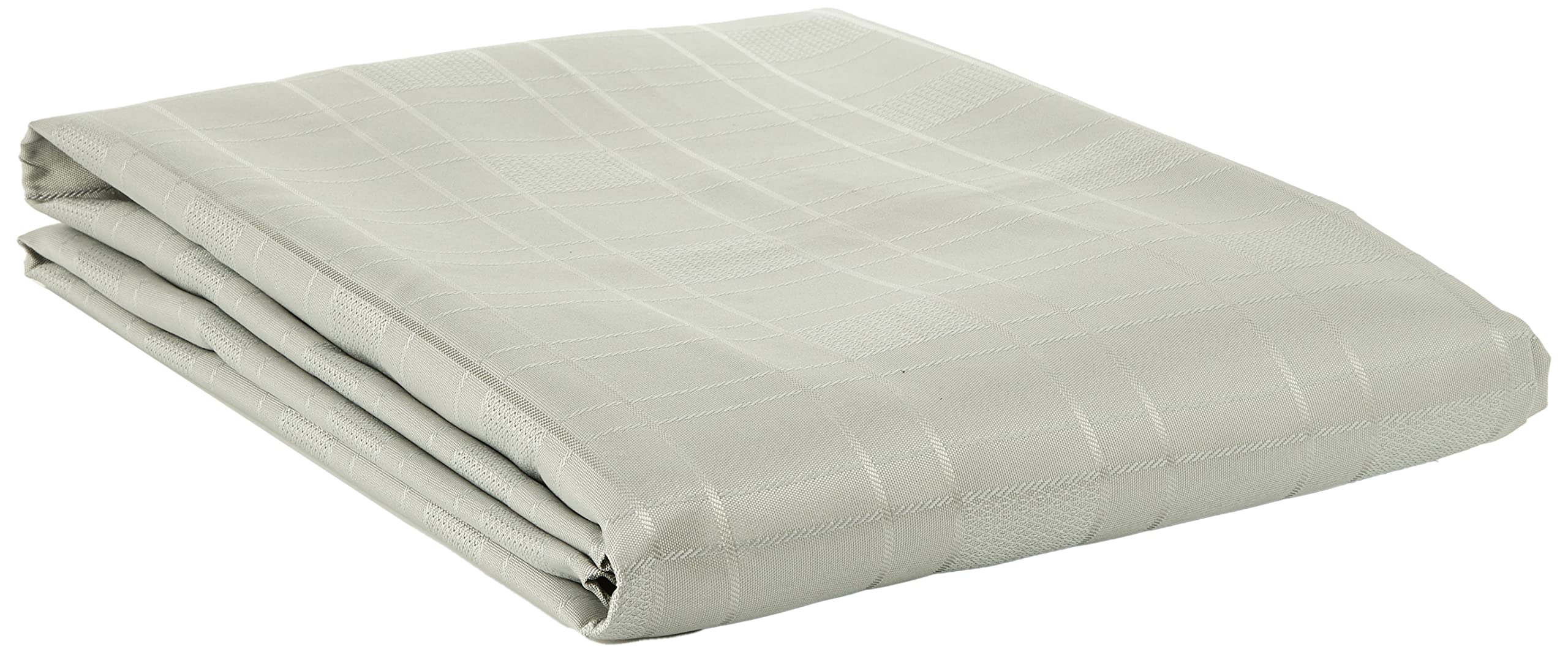 Emma Barclay Chequers - Jacquard Table Cloth in Silver - 63" (160cm) Round