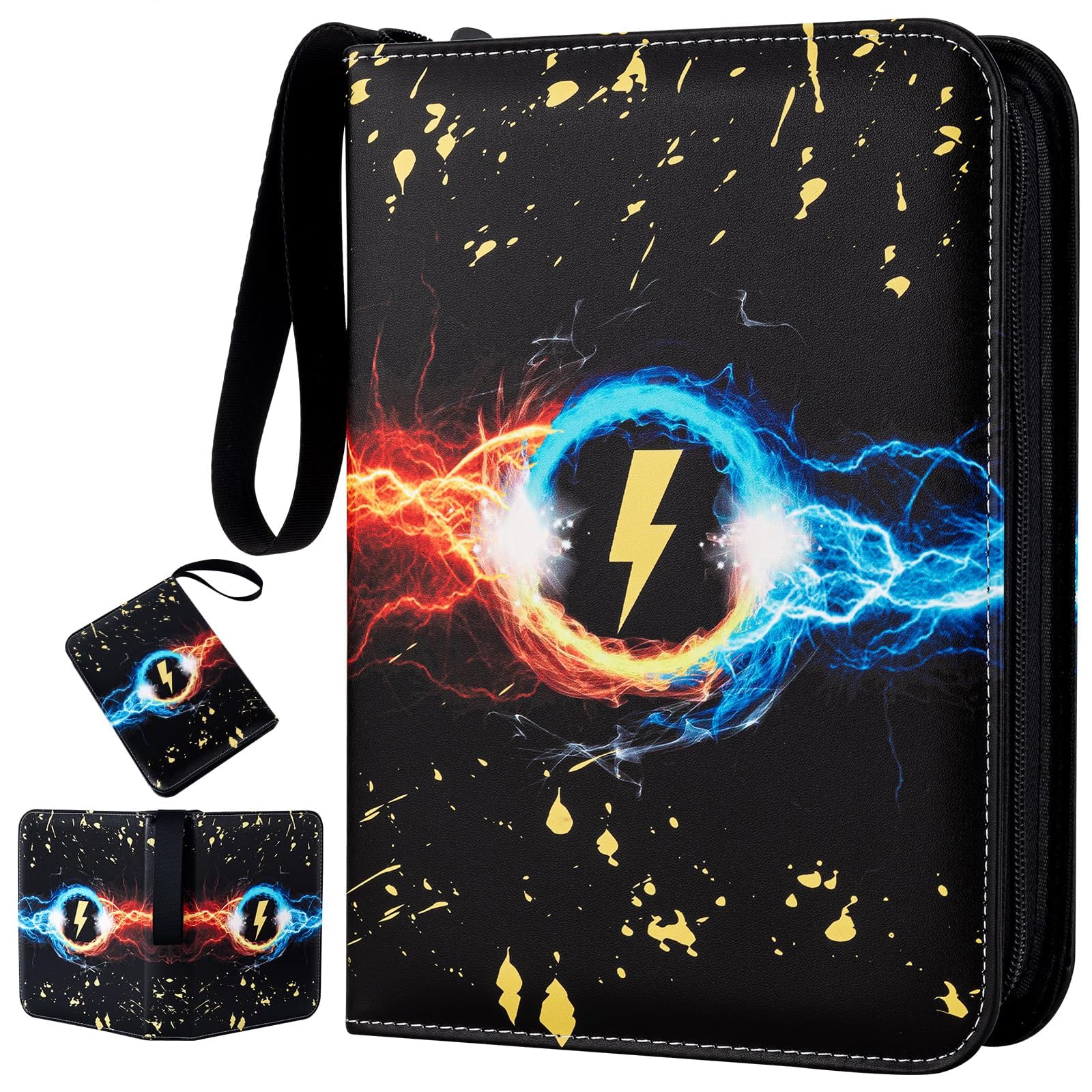 Card Binder for Pokemon, Card Holder 4 Pocket, Waterproof Trading Card Binder with 440 Pockets, PU Leather Card Folder Book