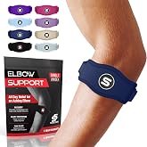 Sleeve Stars Tennis Elbow Brace for Men &amp; Women, 9"-23" (Single/Navy Blue) | Adjustable Counterforce Brace, Tennis Elbow Strap for Tendonitis Relief, Golfers Elbow Strap, Forearm Brace, Elbow Wrap