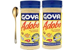 moofin Adobo Seasoning 1.5 lb, Organic All Purpose Seasoning, Bundled with Golden SS Spoon, Includes Salt, Garlic, Lime, for Cooking, All Purpose Seasoning organic Ideal for Chicken, Beef [Pack of 2]