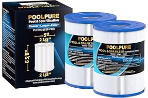 POOLPURE PRB25SF Spa Filter Replaces Unicel C-4405, Filbur FC-2387, PRB25SF-PAIR, Marquis 20342, R172464, APCC7062, CMP 25392-000-100, 17-2464, 817-5010 Hot Tub Filter 2 Pack