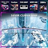 Z Edge 24 Inch Curved Gaming Monitor 200Hz 1ms MPRT FHD VA FreeSync view 3