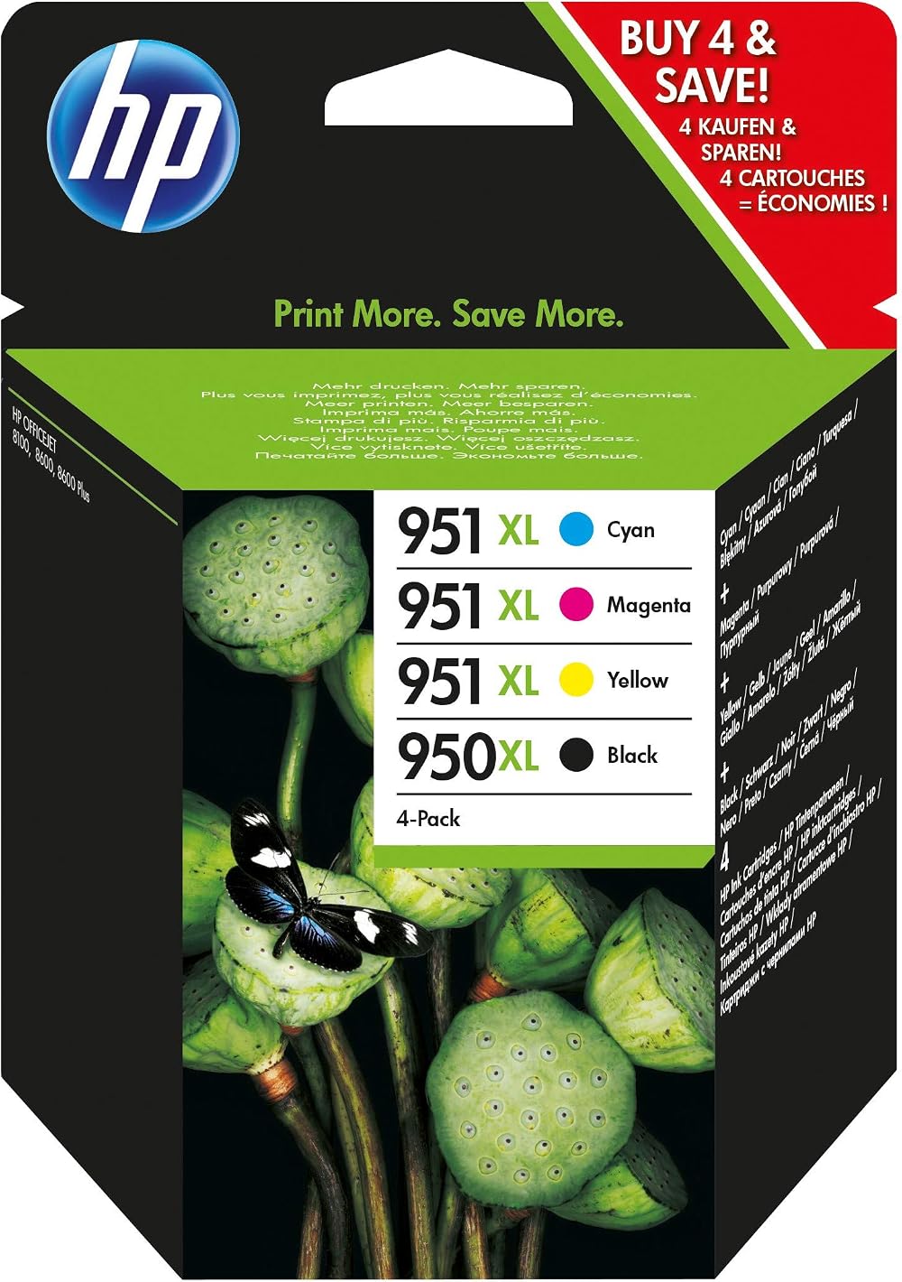 HP 950XL 951XL Original Ink Cartridges Multipack Black Cyan Magenta Yellow
