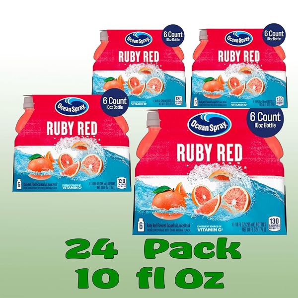 OCEAN SPRAY RUBY RED JUICE DRINK 10 FL OZ PLASTIC BOTTLE 24 PACK