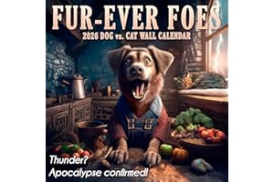 Fur-Ever Foes: 2026 Dog vs. Cat Wall Calendar – Funny Puppy & Kitten Memes for Pet Lovers (12"x12")