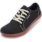 WHITIN Women's Canvas Barefoot Shoes | Wide Width Minimalist Sneakers | Classic Fit Low Top