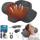 Sanivor 3-in-1 Neck Massager Pillow - Pillow Massage Neck Hump with Heat,Vibration,Air Traction,Cervical Massager for Pain Relief Hump Corrector,Hump Corrector for Women