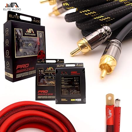 Elite Audio 0 Gauge 100% Copper Pro Amp Kit EA-PROK0 5000 Watt Complete