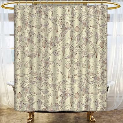 Shower Curtains With Shower Hooks Ofunusual S With Lined Leaves