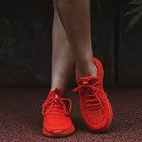 Feethit Women Trainers Casual Sneakers Lightweight Breathable Red 5.5 view 2