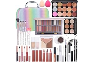 POMCRAL Makeup Kits, Makeup kit For Girls Teens,Make Up Set For Beginners Including Eyeshadow Palette, Concealer, Foundation,