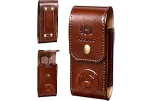 HOGIKUO Leather Multitool Sheath，Multi Tool Holster for Leatherman, Gerber, SOG and Similar Folding Tools (Coffee, for 4" to 4.5" Tools)