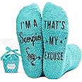 HAPPYPOP Zodiac Birthday Astrology Constellation Horoscope Gifts - Fuzzy Space Galaxy Socks for Women Teen Girls