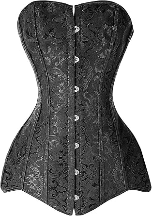 Buyiit Women S Hourglass Overbust Corset Steel Boned Long Torso Waist Training Bustier Amazon Co Uk Clothing