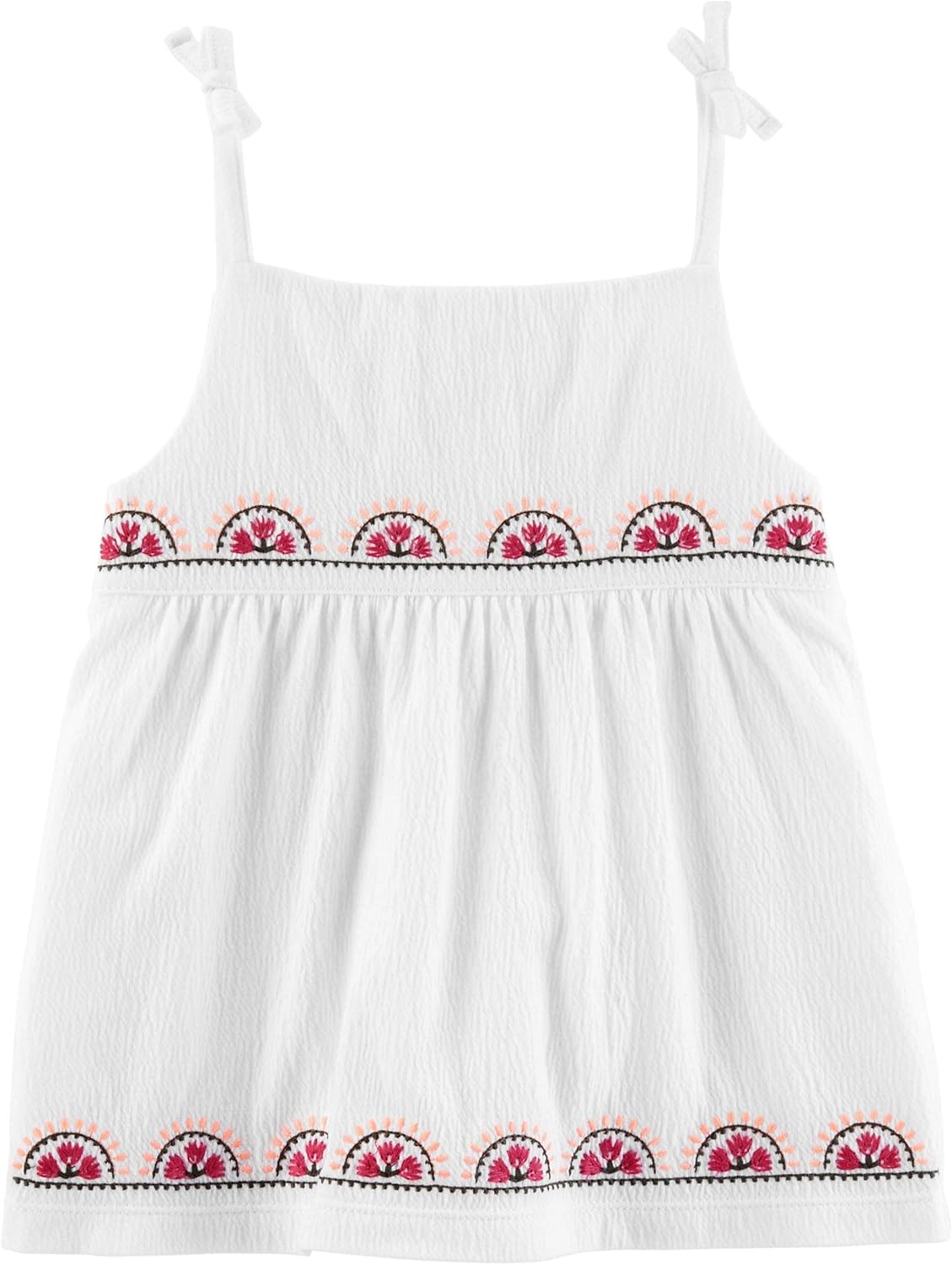 white smocked tank