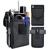 Belt Tool Pouch,Tactical Utility Pouch, Heavy-Duty Nylon EDC Multitool Organizer,Cell Phone Holder, Multi-Pockets Tool Holste