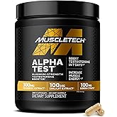 MuscleTech Testosterone Booster for Men, AlphaTest - T-Boost Mens Supplement with Tribulus Terrestris & Boron - Daily Male Gym Workout Supplements for Muscle Growth, Stamina & Energy - 240 Pills