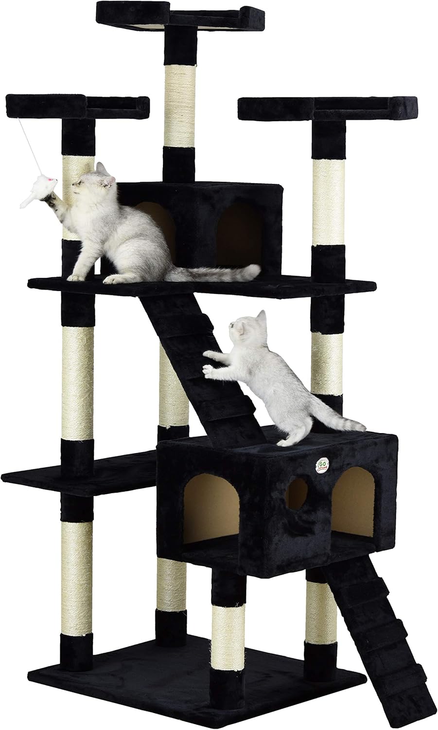 Go Pet Club Cat Tree, 33-Inch by 22-Inch by 72-Inch, Black : Cat Condo : Pet Supplies