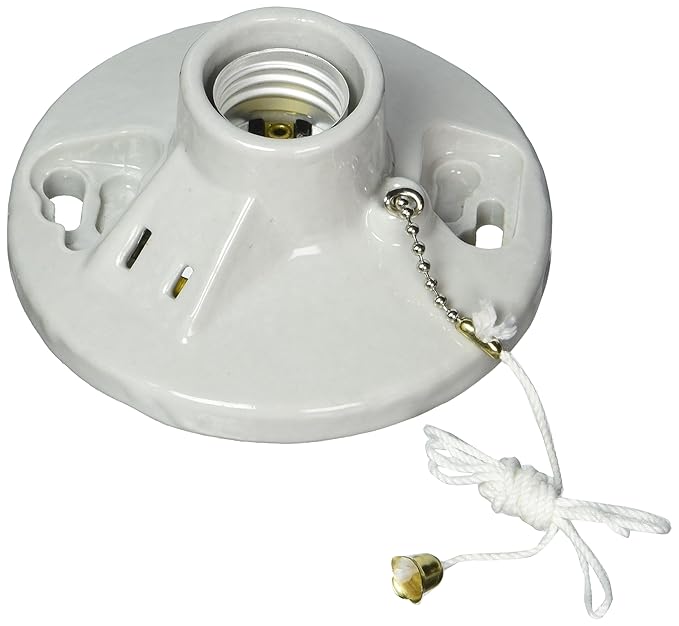 Pass & Seymour 9716 Incandescent Porcelain Lamp Holder, 250watt, 15