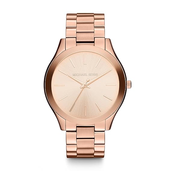 Michael Kors Slim Runway Tono Dorado 3 Mano Reloj