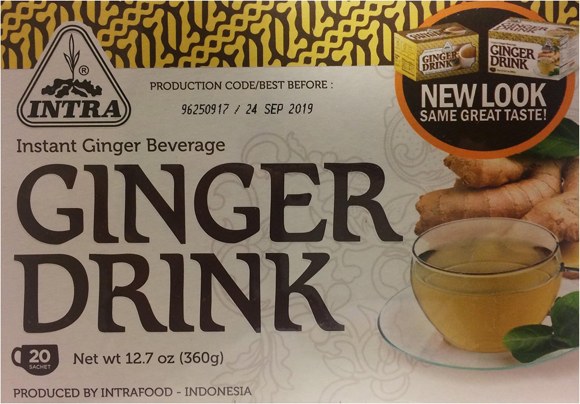 Intra Instant Ginger Tea Drink 12.7oz, 20 satchet, 2 packs