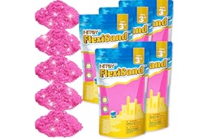 NiToy FlexiSand Value Pack Colored Moldable Self-Sticking Sand, Never Dries Out Fun for 3 Years and Up Kids, Bulk Refill for Sensory Sand Box Toys, Ideal for Shaping and Molding (11lbs, Hot Pink)